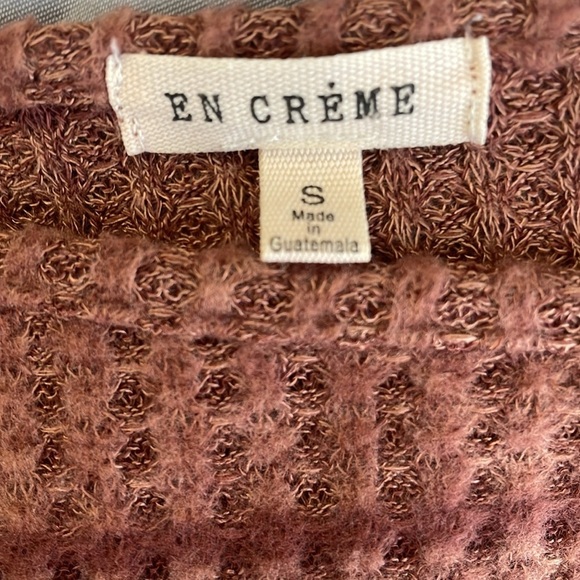 Buckle En Creme Striped Waffle Knit Peplum Top - Picture 5 of 7